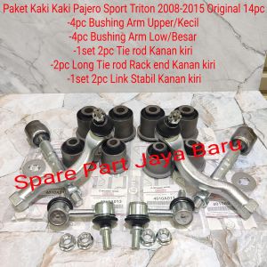 Paket Kaki Kaki Bushing set Tie rod Rack end Link Stabilizer Mitsubishi Pajero Sport Triton 2008-2015 Original 14pc