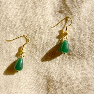 Original Design Sensitivity-Free Handmade Agate Quartz Waterdrop Earrings Fashionable Jewelry for Men And Women by Mountain Moon