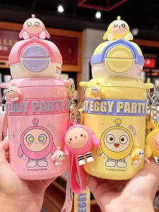 Túi Đựng Nước Cách Nhiệt Hoạt Hình Hoạt Hình Cốc Nhựa Có Van Nắp Đàn Hồi Cốc Trẻ Em Di Động Cốc Hai Lớp Dễ Thương Cho Tiệc Sinh Nhật Ngoài Trời