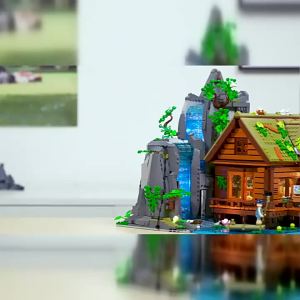 Lumibricks | Retro Cascade Cottage Wooden Building Model Street View Decoration