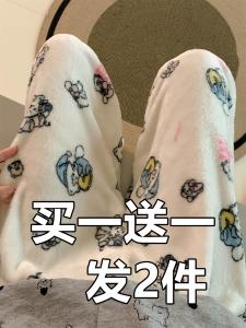 กางเกงนอนขนแกะทรงหลวมพิมพ์ลายสก็อตแบบหนาสำหรับผู้ชายและผู้หญิง กางเกงขายาวทรงหลวมสำหรับใส่อยู่บ้านและเดินทางไปข้างนอกในฤดูหนาว