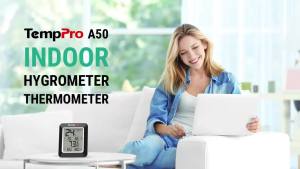 TempPro TP50W Digital Hygrometer Indoor Thermometer Room Thermometer and Humidity Gauge with Temperature Humidity Monitor