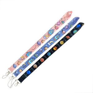 Space Planet Lunar Eclipse Phone Lanyard Campus Card ID Card Necklace Keychain Mobile Phone Accessories Other Brand Models