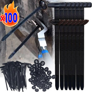 100x Universal Nylon Cable Tie Buckle Multipurpose Plastic Cable Ties Tool Heavy Duty Self Locking Zip Ties for Car Daily Repair