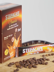 Cà phê hòa tan SỮA ĐÁ TRUYỀN THỐNG. STEPPACAFE. Hộp 10 gói