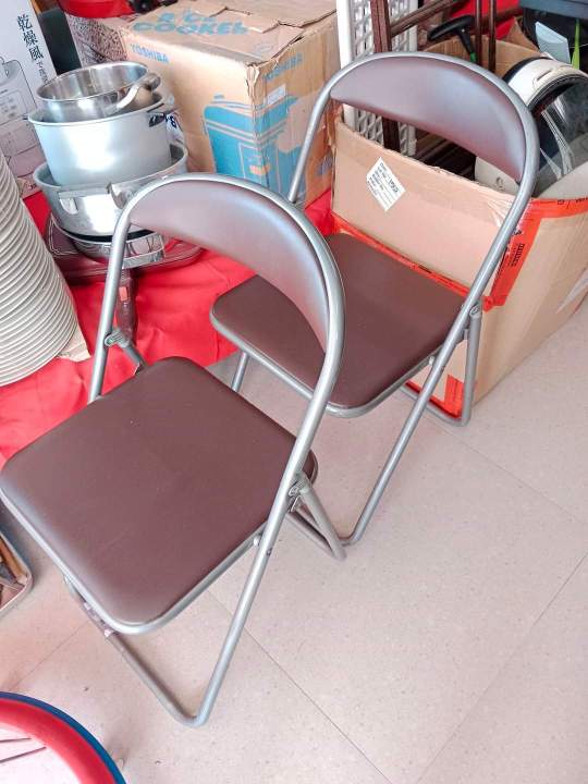 2pcs. folding chairs actual photos. Japan surplus. Lazada PH