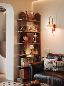 OYIla | Corner Solid Wood Bookshelf and Storage Cabinet