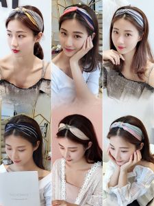 French Style Hair Scarf Headband Womens Pressed Hair Outbound Start Band Tie Back Retro Headwear Face Washing Hair Accessories