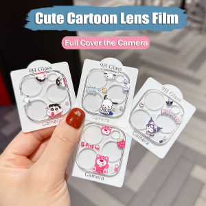 CrashStar HD Cute Cartoon Transparent Camera Lens Film For iPhone 16 15 Pro Max 14 Pro Max 13 Pro Max 15 14 Plus 13 Mini Full Cover Tempered Glass Protective Film Shockproof Lens Sticker Hot Sale