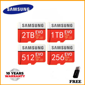 【Readystock】 FREE COD Sansung 1TB 1024GB Kartu Micro SD Kartu Memori EVO Plus 128GB 256GB  512GB 2000GB Class10 Kartu TF C10 SDHC / SDXC UHS-1 Sdcard Carte sd tarjeta