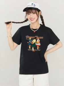 Gbiaior | Vintage Cartoon Printed Short Sleeve T-Shirt Cooling