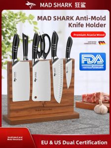 Mad Shark | Magnetic Solid Wood Knife Holder