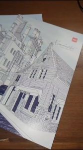 Set Buku Tulis Sekolah DELI BOXY Warna Pastel - Desain Kota Elegan - 42 Lembar - Isi 10pcs