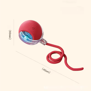 1Pcs Cat Interactive Ball Toys Automatic Rolling Ball Faux Tail Rechargeable Smart Pet Electric Toy Cat Training Imitate Mouse