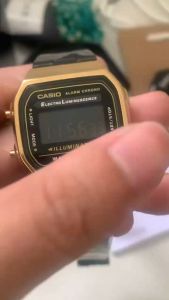 [FREE GIFT] Jam Tangan Pria Casio A168WEGB Men LED Digital Stainless Steel / Jam Tangan Digital / Water Resistant 30M