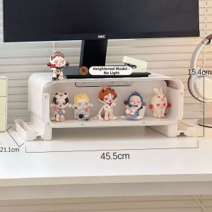 BOZHI | Monitor Risers With Drawer Storage Organizer Transparent Display Stand