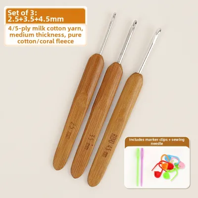 DIY Knitting Bamboo Crochet Hooks Set