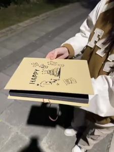 Black card album accordion book DIY folding book mechanism 3D book couple commemorative gift graduation season Middle School High School and University Graduation Memory Albums and Memoirs.