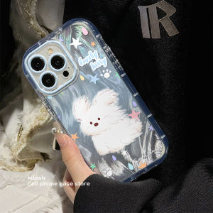 Blue Dog Pattern Full Cover  16Pro Max 15Pro 14Pro Female Mate60 Huawei P70 Autumn Winter 13Pro Soft Shell Xiaomi Oppo Honor Vivo Phone Case