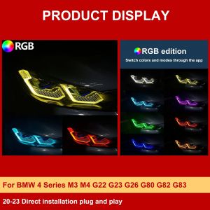 RGB Angel eye DRL Module LED Board 63119851052 Multiple Colors For BMW M3 M4 G80 G22 G82 G23 G26 430I M440i CSL Laser Headlight