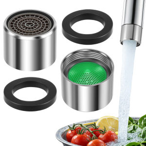 2 Pcs Faucet Aerator 55/64" Female Thread Chrome Faucet Aerator Kitchen Sink Faucets Aerator for Kitchen Bathroom Accessories