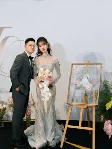 ZLVOEY | Acrylic Signature Welcome Board Transparent Flower Pressing