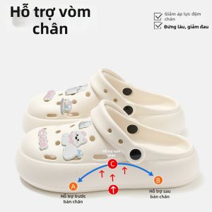 FZT | Dép Biển Tăng Chiều Cao Đế Dày Chống Trơn Trượt Kháng Mùi