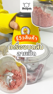 เครื่องบดสับไฟฟ้า สีเขียว ขนาด 2ลิตร เครื่องบดเนื้อ บดสับละเอียด กำลังไฟ300W เครื่องบดไฟฟ้าใบมีดคม Meka.trend