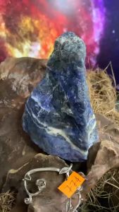 Viên đá lapis lazuli xanh tự nhiên năng lượng thiền định vũ trụ 774