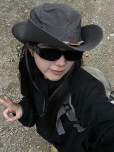 หมวกชาวประมงสไตล์ญี่ปุ่นแบบมีเชือกผูก หมวกปีนเขาสำหรับกลางแจ้งแห้งเร็ว หมวกตกปลาสำหรับผู้หญิงในฤดูใบไม้ผลิและฤดูร้อน หมวกกันแดดกันฝนสำหรับผู้ชายระบายอากาศได้ดี