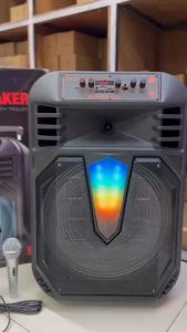 ลำโพงบลูทูธ รุ่น KTS-2071 ฟรีไมค์ลย/ไมค์สาย ดอก15นิ้ว ตัวใหญ่สะใจ รองรับ AUX TF USB ปรับ BASS TREBLE ECHOได้ มีคันชัดและล้อลาก