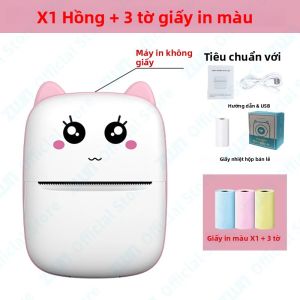 ZWN Máy In Mini Bluetooth Di Động 203dpi Không Dây In Ảnh & Ghi Chú Bỏ Túi Sinh Viên Lỗi Máy In Nhãn Cho Trẻ Em Quà Tặng