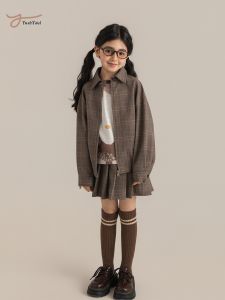 Loose Fit Vintage School Uniform Outfit