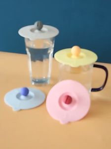 EFHL0477 Tutup Gelas Cangkir Silicon Penutup Cangkir Mug Karet Silicone Kedap Udara Anti Debu