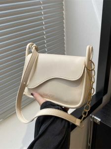Fashionable Small Square Bag Womens 2024 New Style High Quality Texture Underarm Chain Crossbody Bag Youth Casual Pure Color
