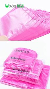 100pcs Pink Plastic Vest Bag Supermarket Grocery Shopping Packing Bag Kitchen Living Room Clean Ash-Bin Disposable Garbage Bag