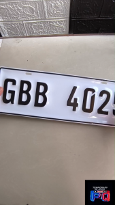 TEMPORARY CAR PLATE PLAKA METAL GALVANIZED EMBOSSED