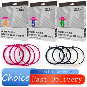 ZIKO | ZIKO Electric Bass Strings 4/5/6 String Bass Carbon Steel Hexagonal Alloy Beginner Professional Practice Strings Black Pink