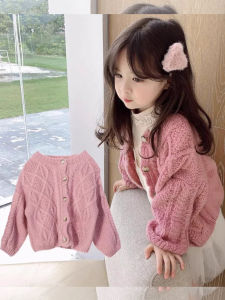 007 | Chic Coarse Wool Girls Cardigan Sweater 2026 Style