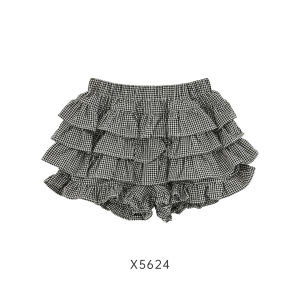 YOEHYAUL | Summer Antibacterial Short Sleeve Round Neck Cute Puff T-Shirt and Skirt Set