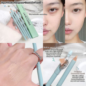 Wooden dual-effect concealer pen Brighten Tear Troughs and Conceal Acne Scars Pencil sharpenerSmooth Texture Waterproof Makeup
