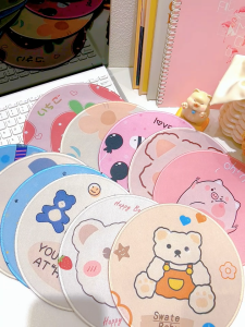 Tri-Town 20CM Creative Anti-slip Pad Round Small Fresh Mouse Pad Cartoon Cute Mouse Pad Game Office