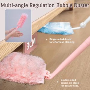 【Electrostatic adsorption】Magic Dust Bubble Duster Multi-angle Regulation Lint Free Household Cleaning Tool
