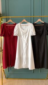 D11615 Classic Flare Open Slit Dress