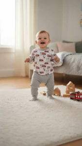 [Ne-Kids] Baby Boy Pyjamas Set - Fire Trucks: 95% Bamboo 5% Spandex