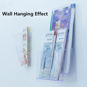 Dream Hunter 2Pcs Multi-Layer Acrylic Catalogue Display Stand Jewelry Wallet Magazine Booking Table Storage Rack Manual Shelf Wall Mounted