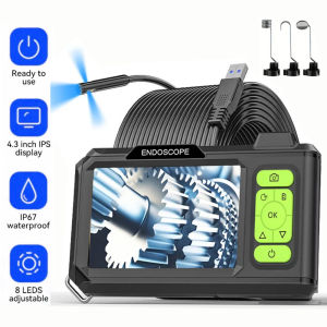 Industrial Endoscope Camera1080P Single Dual Triple Lens USB Car Inspection Borescope 4.3inch IPS Screen 5MP Autofocus Camera