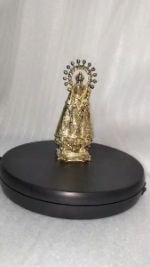 Our Lady of Manaoag Figurine | 6.75-Inch Solid Brass Crowned Virgin Mary Statue