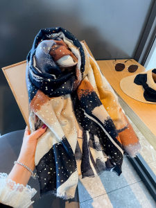 Summer Thin Silk Scarf Womens Sunscreen Shawl Two-Purpose Fashionable Lightweight Neck Warmer Holiday Travel Air Conditioned Room Outdoor Drape