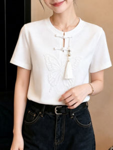 DAIXIANGFEIZI | Áo Thun Cotton Tay Ngắn